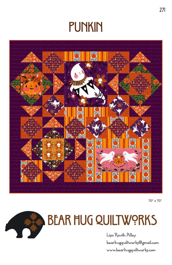 Punkin Quilt Pattern - Bear Hug Quiltworks