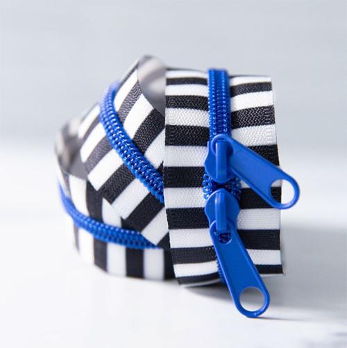 Stitch Supply Co 30" Zipper Black & White B Ribo | SSCZ03
