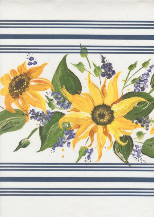 Summer Solstice White Sunflower Toweling 18" - Moda