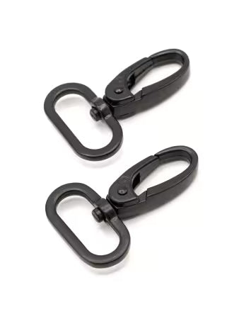 Swivel Hook 1in, in Black Metal, Set of Two from byAnnie
