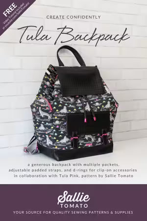 Tula Backpack Paper Pattern by Sallie Tomato