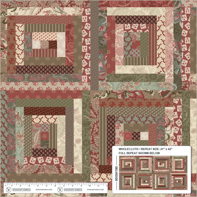 Heirloom Legacy Wholecloth - Wine 55081D-6
