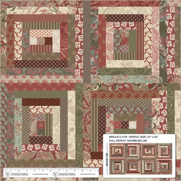 Heirloom Legacy Wholecloth - Wine 55081D-6
