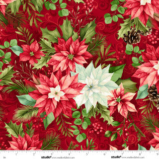 Holiday Feather & Flourish Winter Blooms - Red