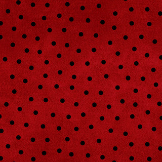 Woolies Flannel with Polka Dots in Deep Red by Maywood Studio