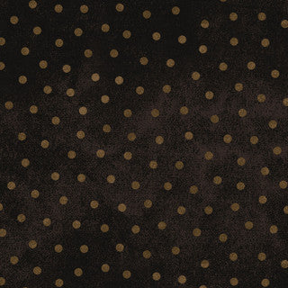 Woolies Flannel with Polka Dots in Dark Brown by Maywood Studio