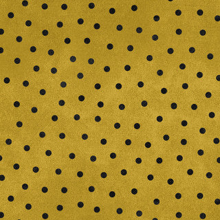 Woolies Flannel with Polka Dots in Yellow by Maywood Studio