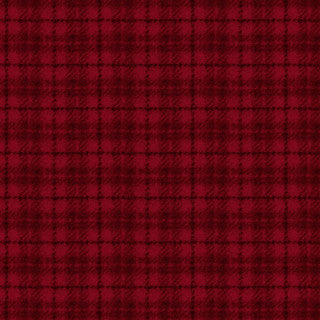 Woolies Flannel with Plaid in Dark Red by Maywood Studio