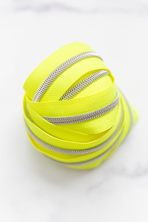 Knot and Thread Design Zipper Tape #5 3yd Electric Yellow | #KAT ZIP6